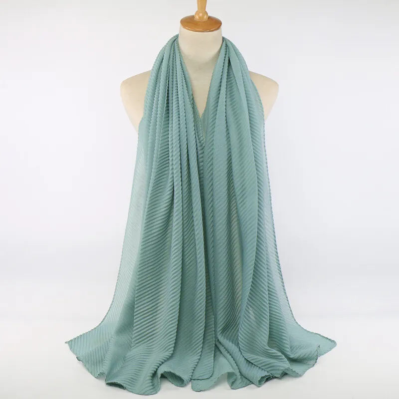  Cotton Scarf Pleated
